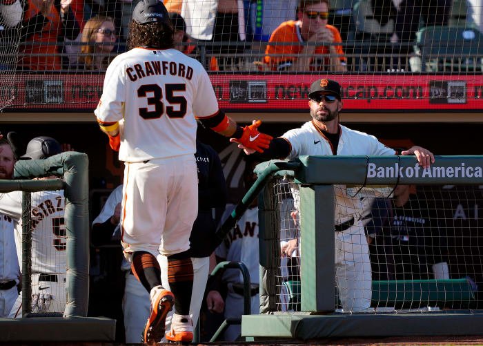 Brandon Crawford and Gabe Kapler